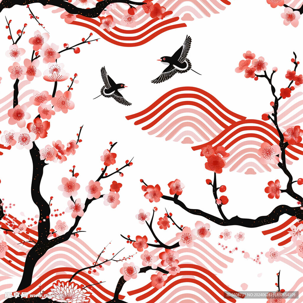花朵日式風(fēng)格背景