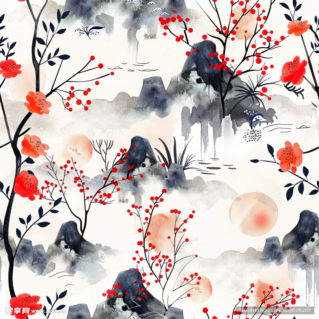 風(fēng)景畫日式風(fēng)格背景