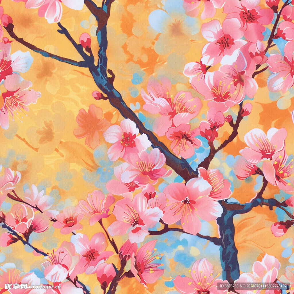 春天鮮花花朵背景素材