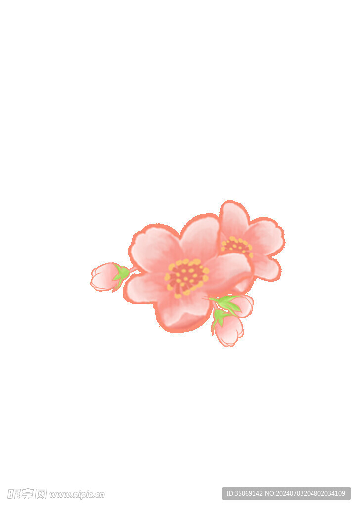 手繪桃花