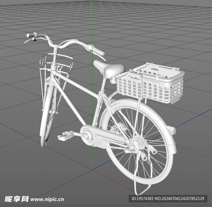 C4D模型 自行車 