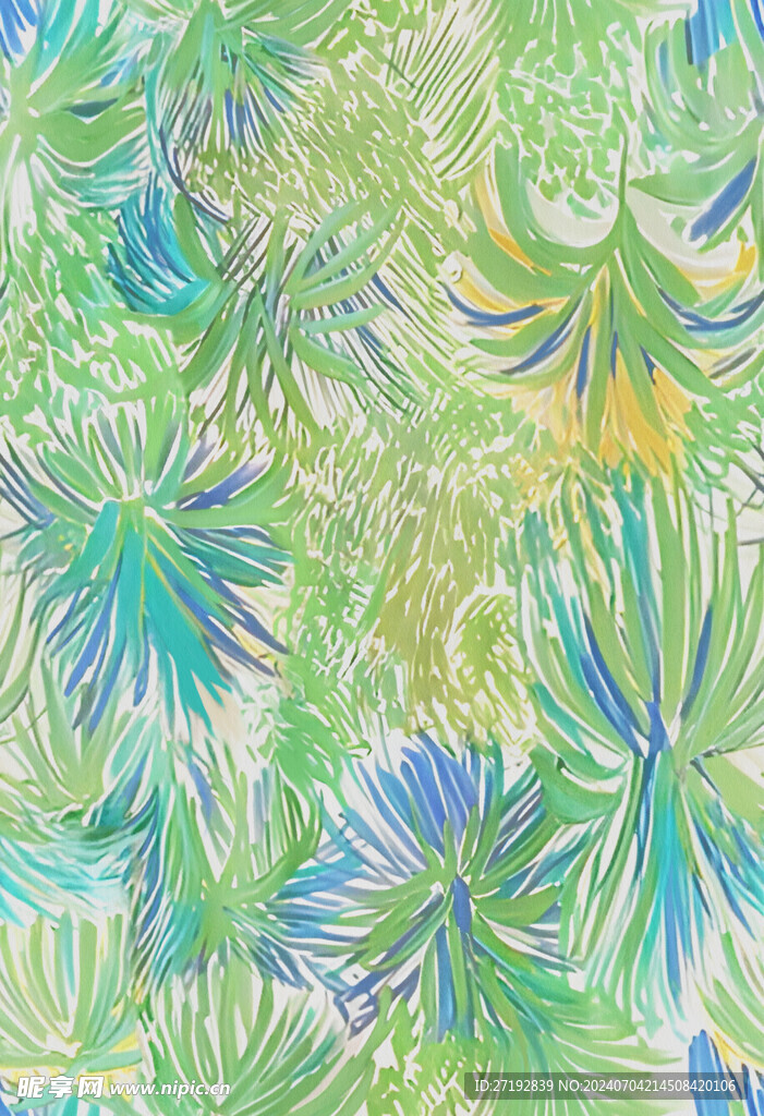 熱帶樹葉亂花