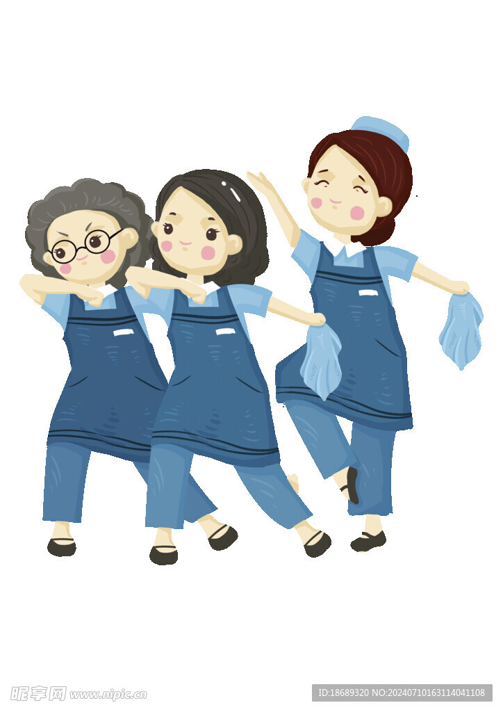 衛生消毒行業插畫社區免摳
