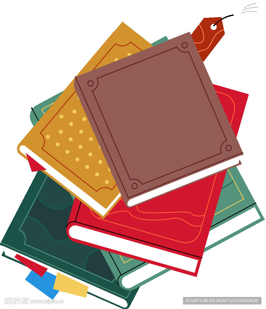 一堆書