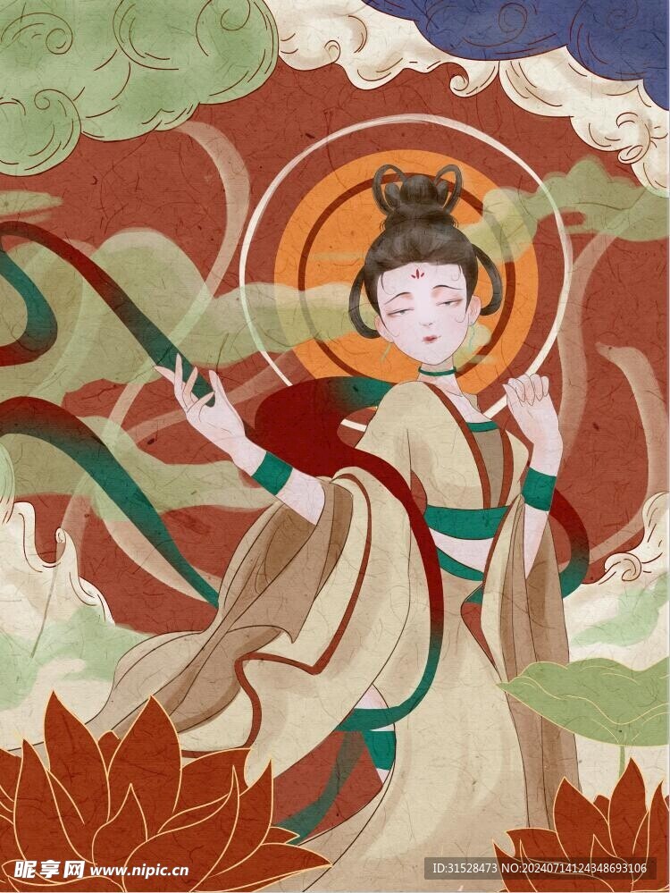 古裝祥云美女