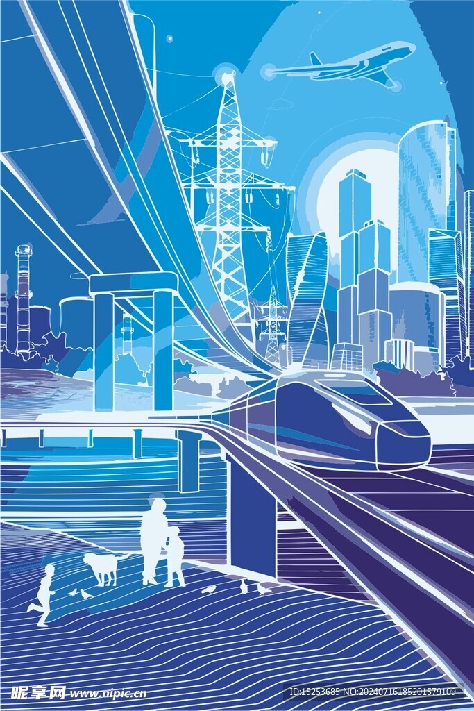 概述城市插圖