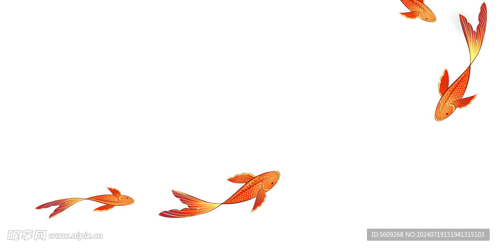 紅色鯉魚分層素材