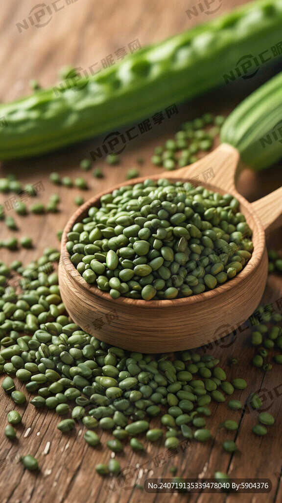 以綠豆為背景