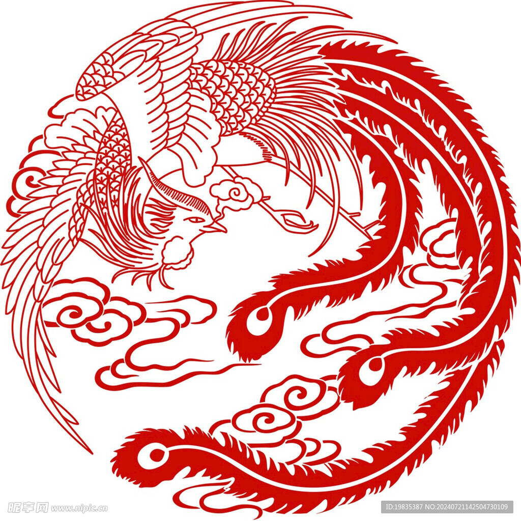 紅色 鳳  圓