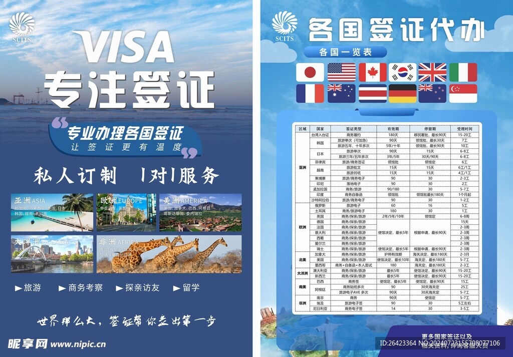 簽證宣傳單