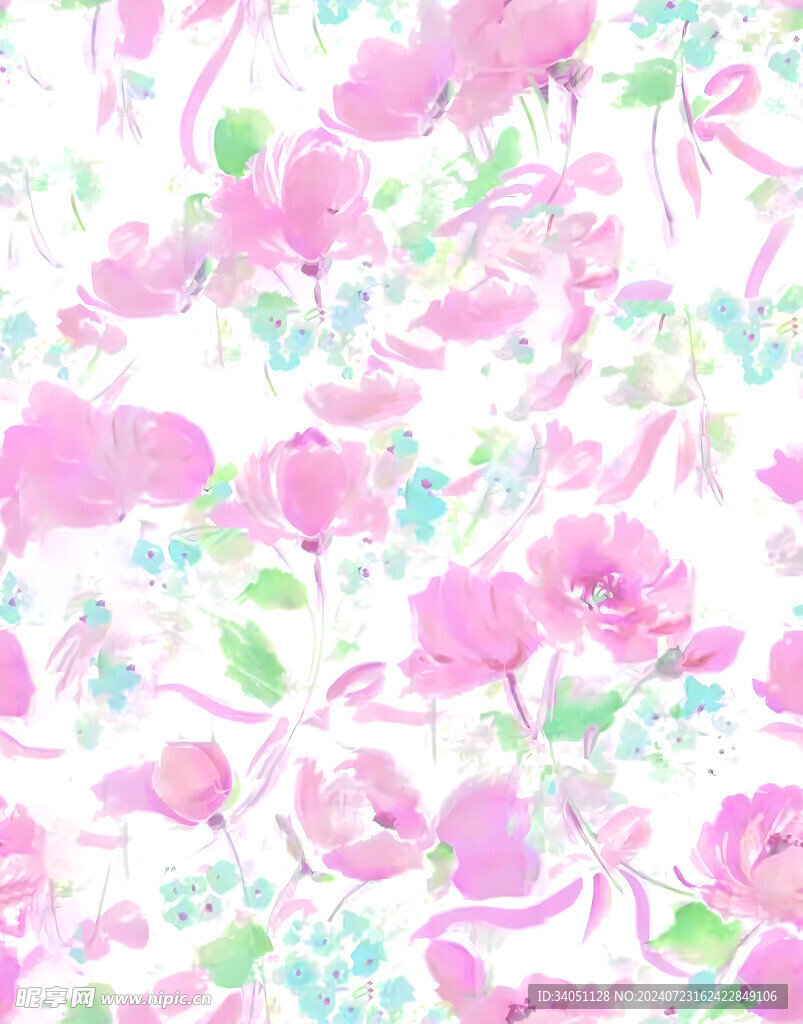 水彩花素材