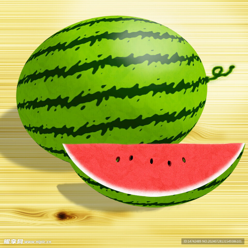 西瓜插畫