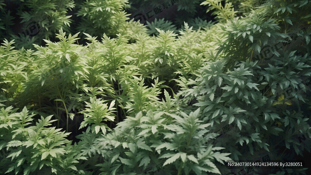 大片大片的艾草 艾草茂密