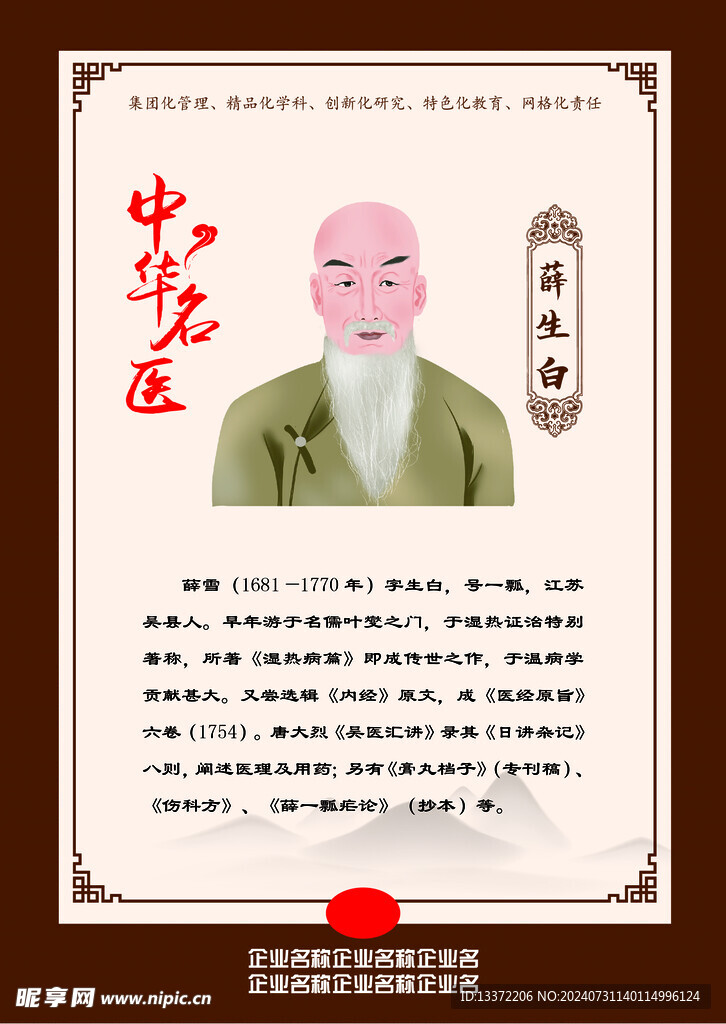 古代名中醫之薛生白