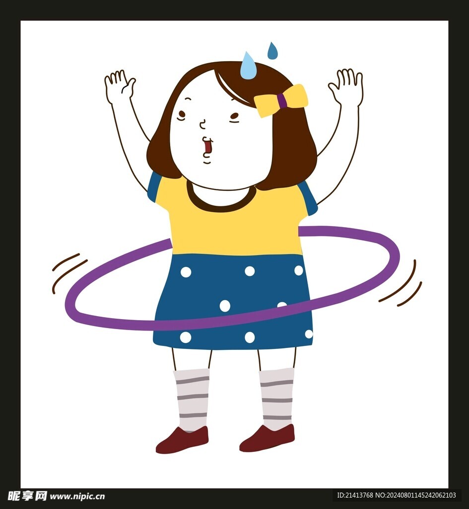手繪減肥女孩