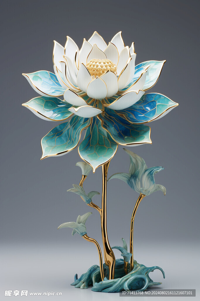 浮雕點翠蓮花