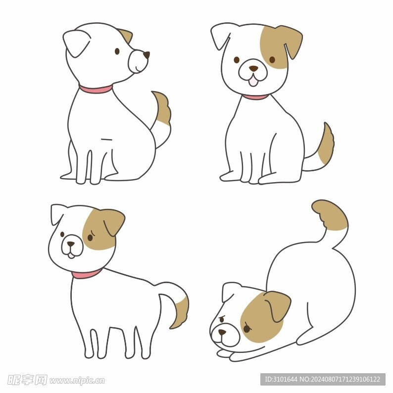 可愛卡通小狗