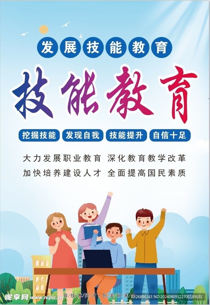 技能教育海報