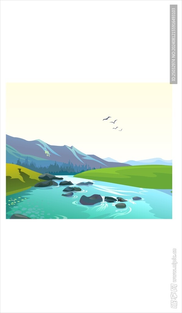 山水插畫