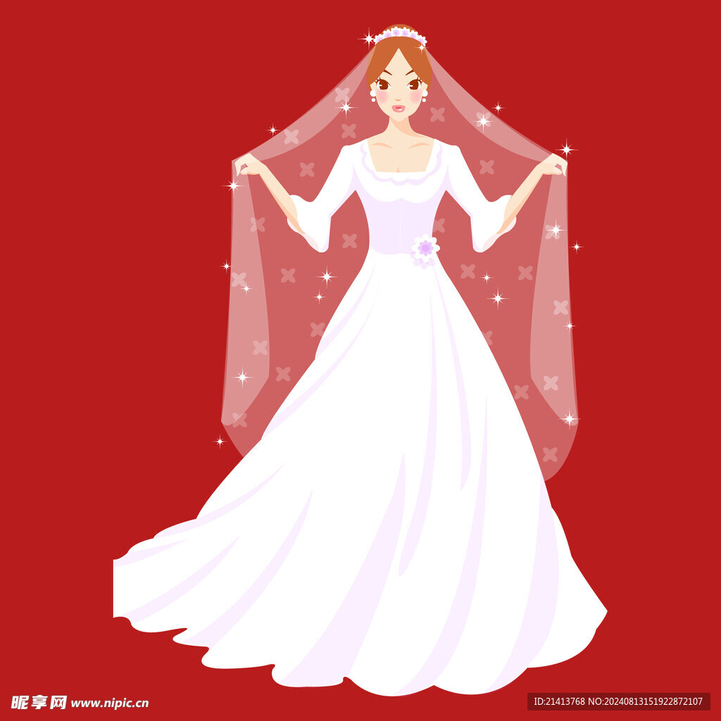手繪婚紗新娘