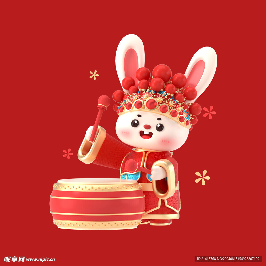 卡通新春兔子 