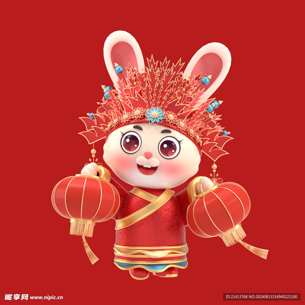 卡通新春兔子