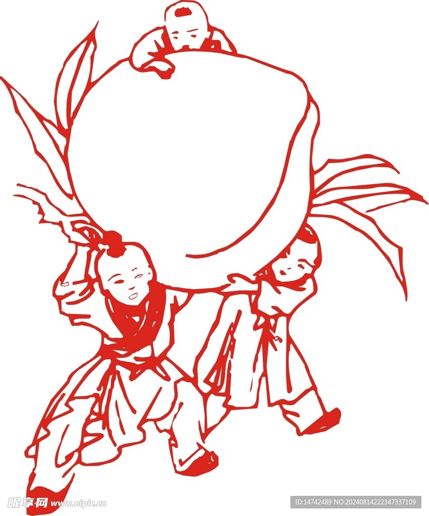 孩童剪紙