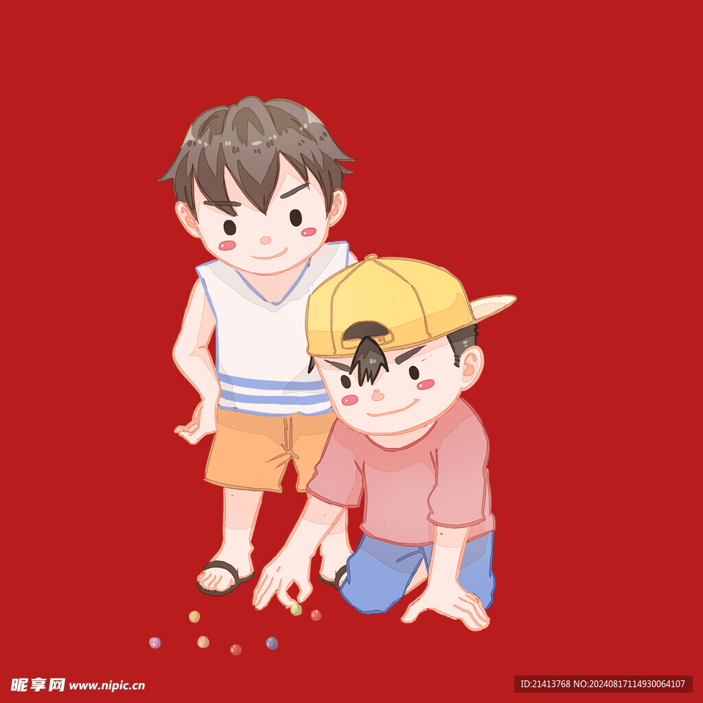 手繪兒童男孩
