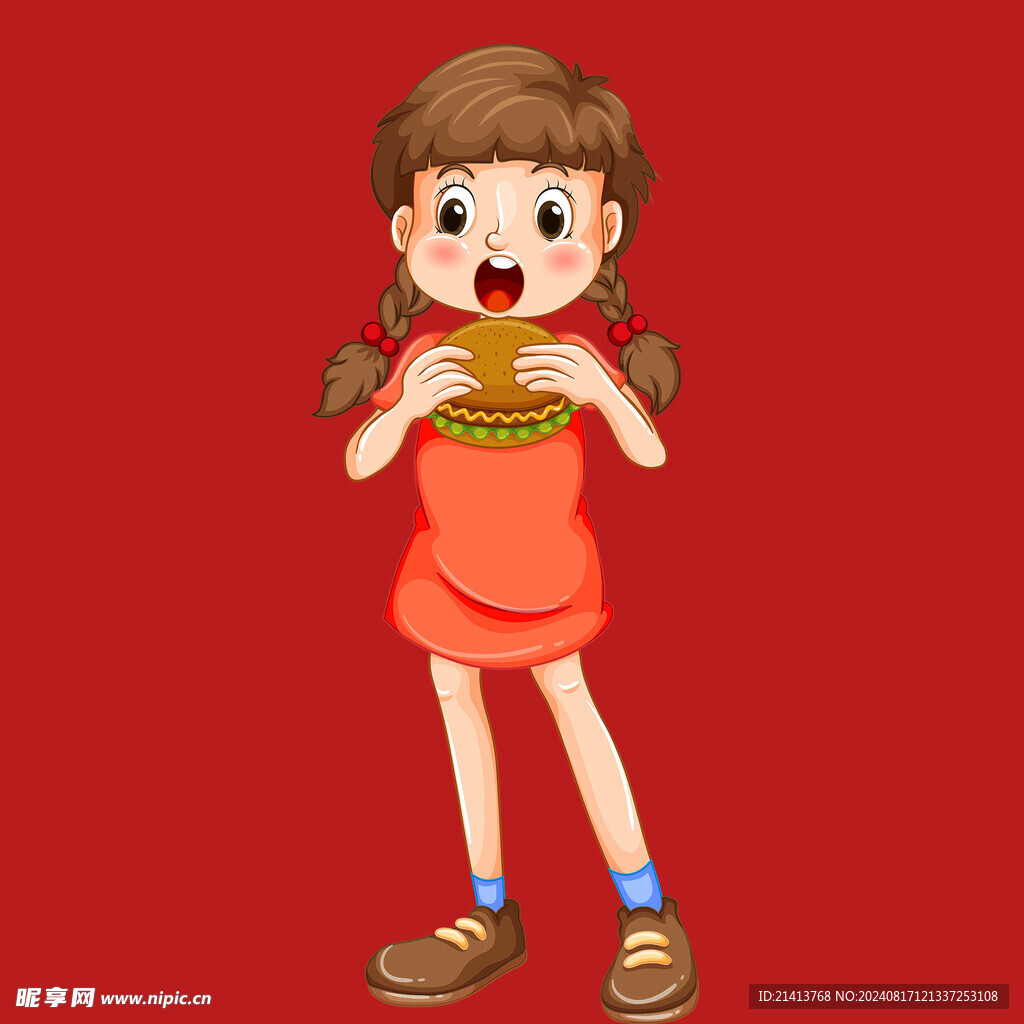 手繪兒童女孩