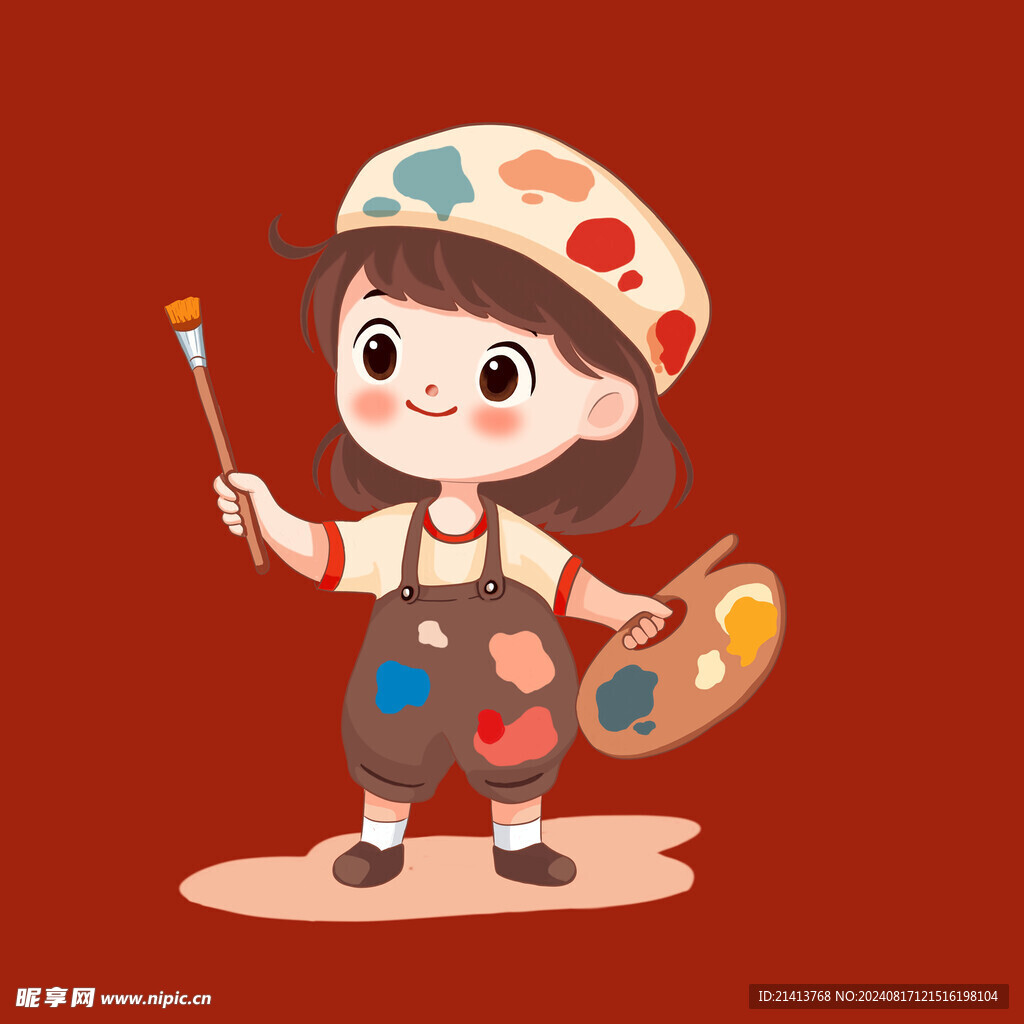 手繪兒童女孩