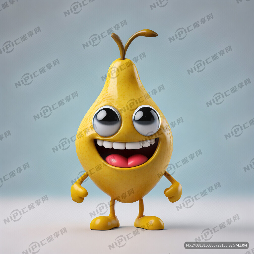 3D卡通 可愛(ài) 梨 大嘴巴