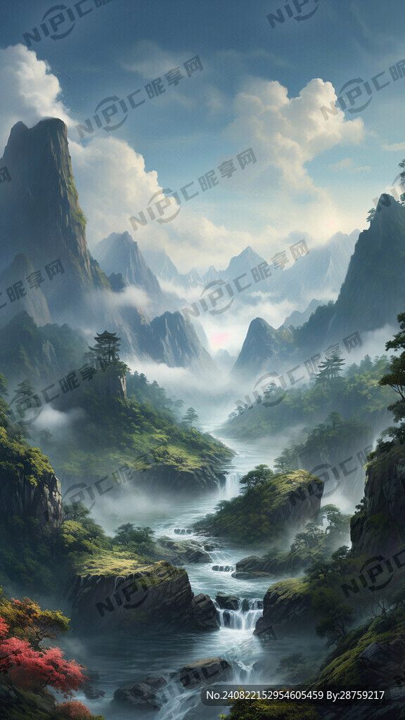 山水風景 遠景