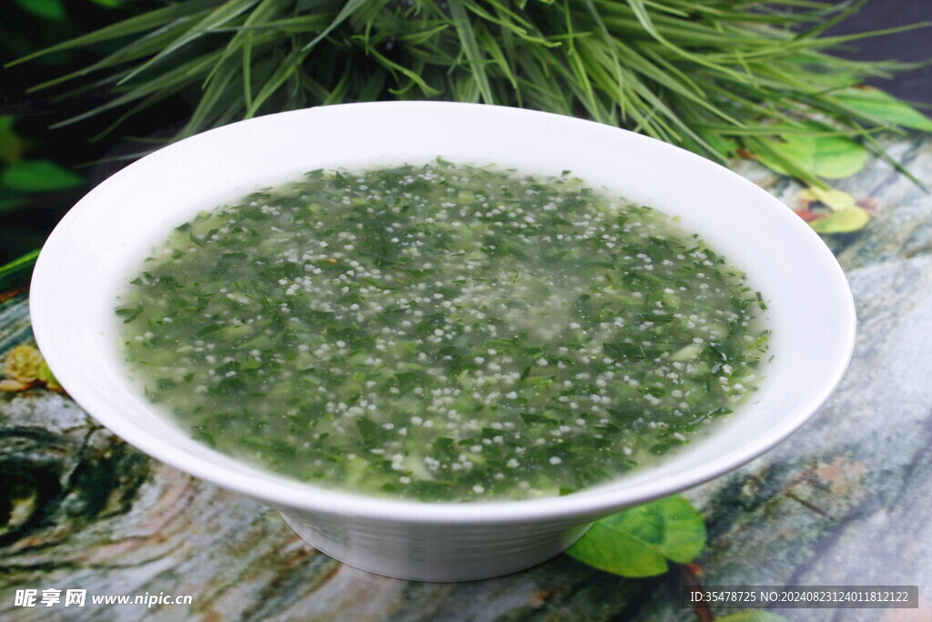 青菜小米糊湯