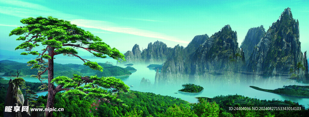 山水背景