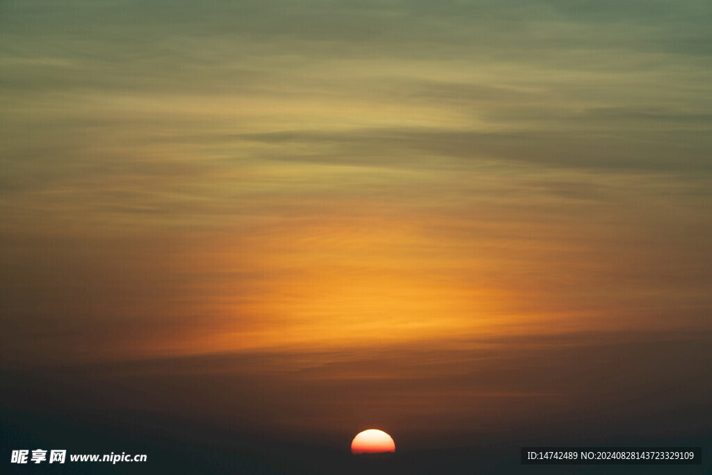 傍晚夕陽