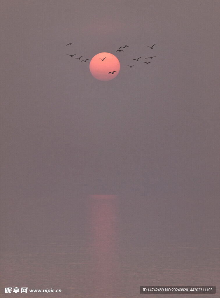 傍晚夕陽
