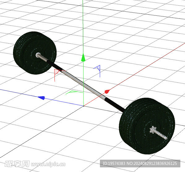 C4D模型 杠鈴  