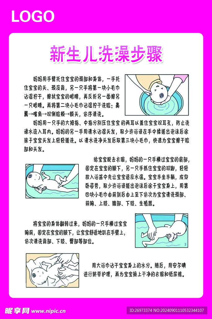 新生兒洗澡步驟