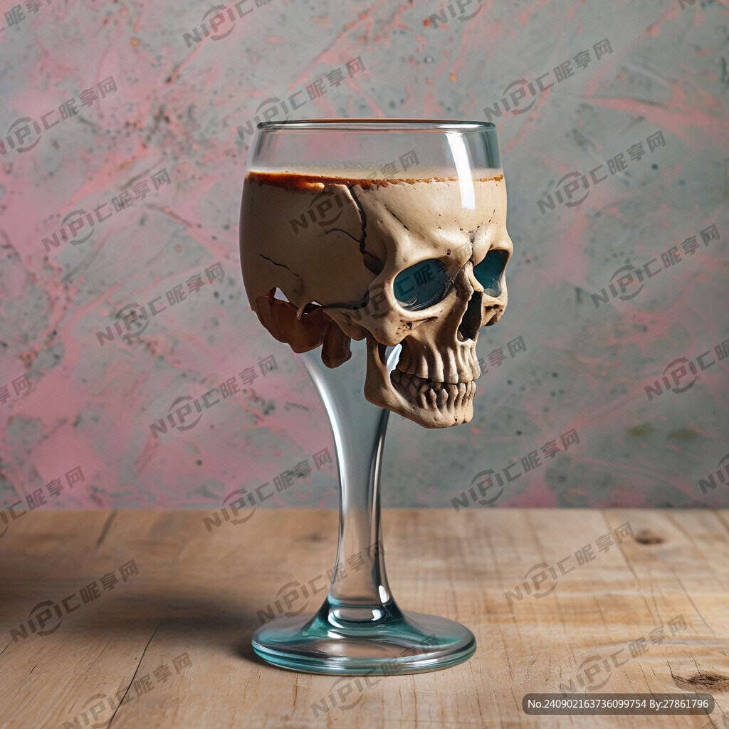 玻璃瓶骷髏頭造型 把杯