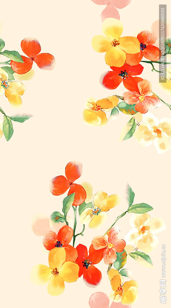 手繪花 扎染花  