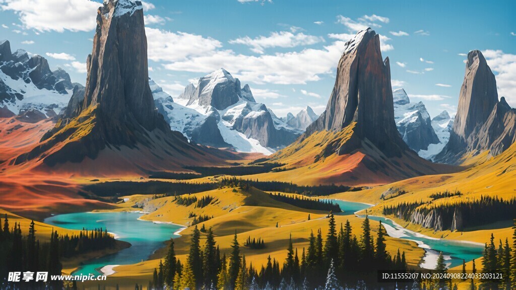 奇妙全景山草花峽谷驚人美景