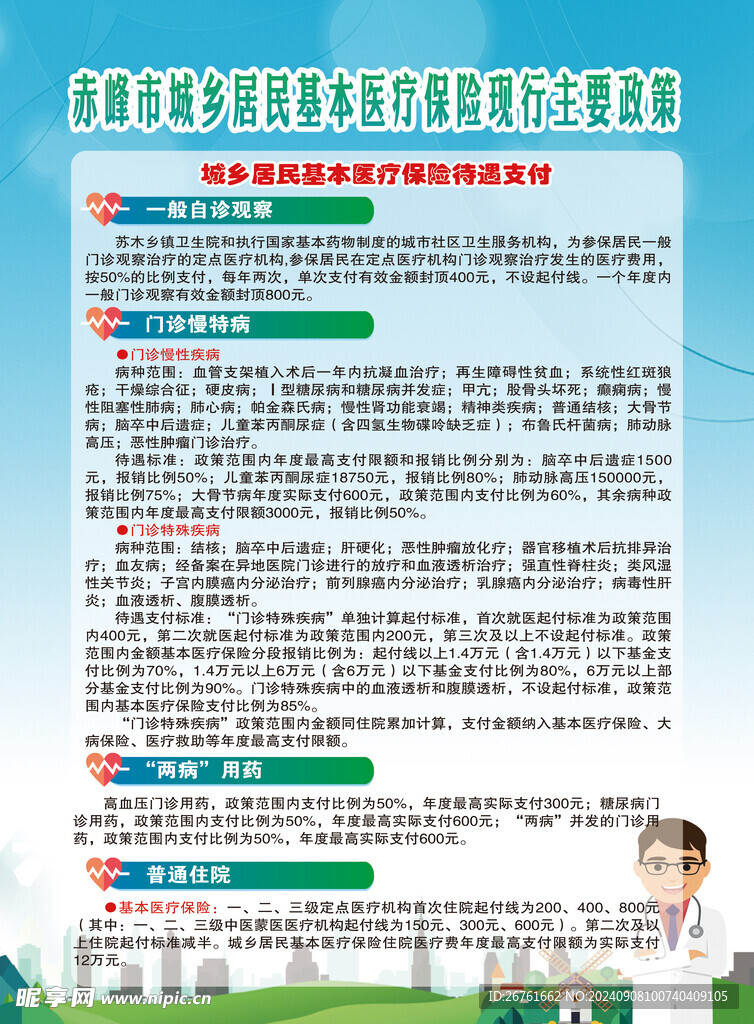 城鄉(xiāng)居民基本醫(yī)療保險(xiǎn)政策宣傳單