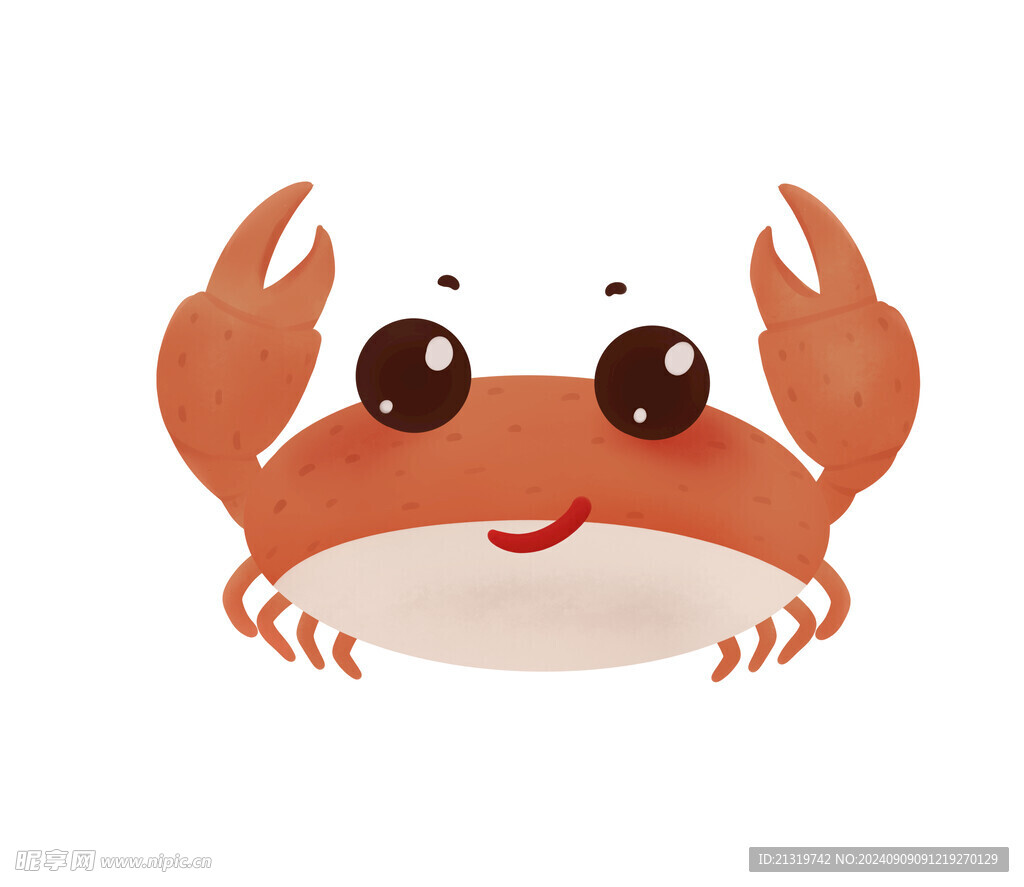 卡通螃蟹插畫