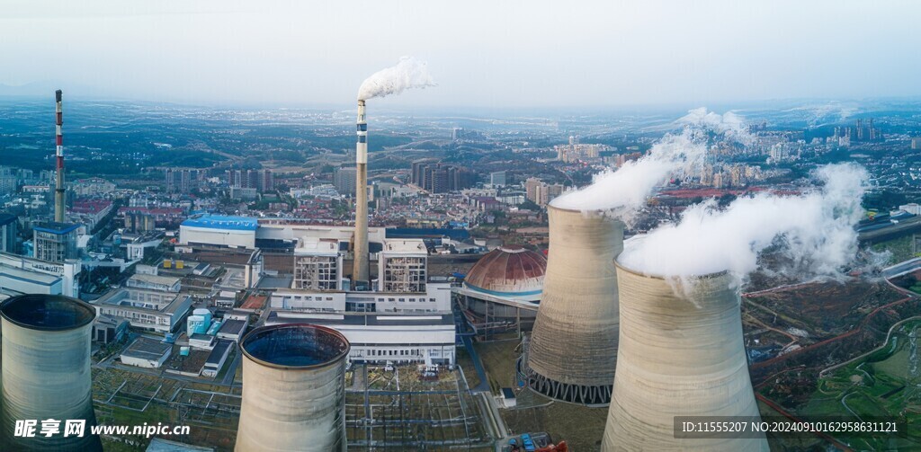 火力發(fā)電站燃煤發(fā)電廠冷卻塔圖片