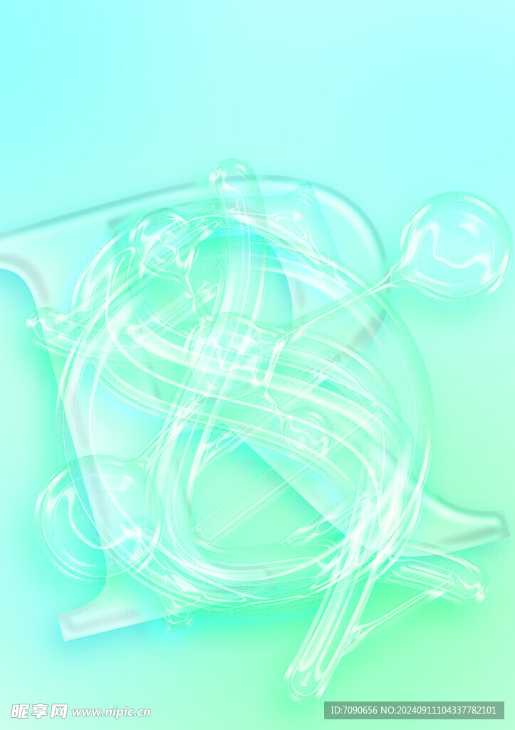玻璃效果字母