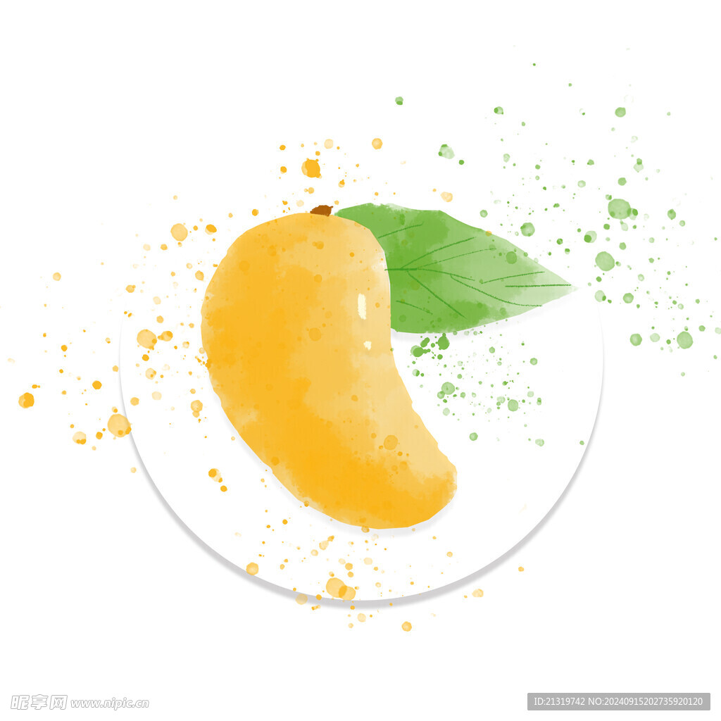 卡通芒果插畫