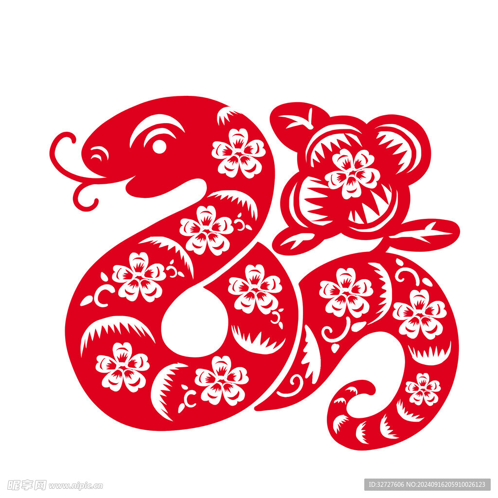 蛇年剪紙