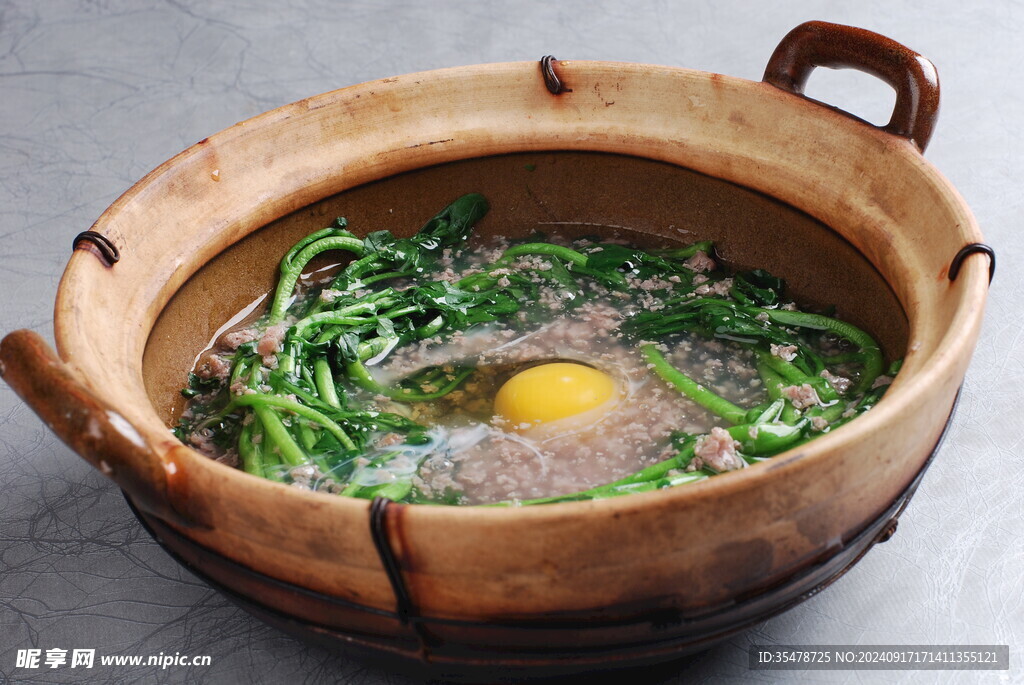 牛肉松蛋子西洋菜