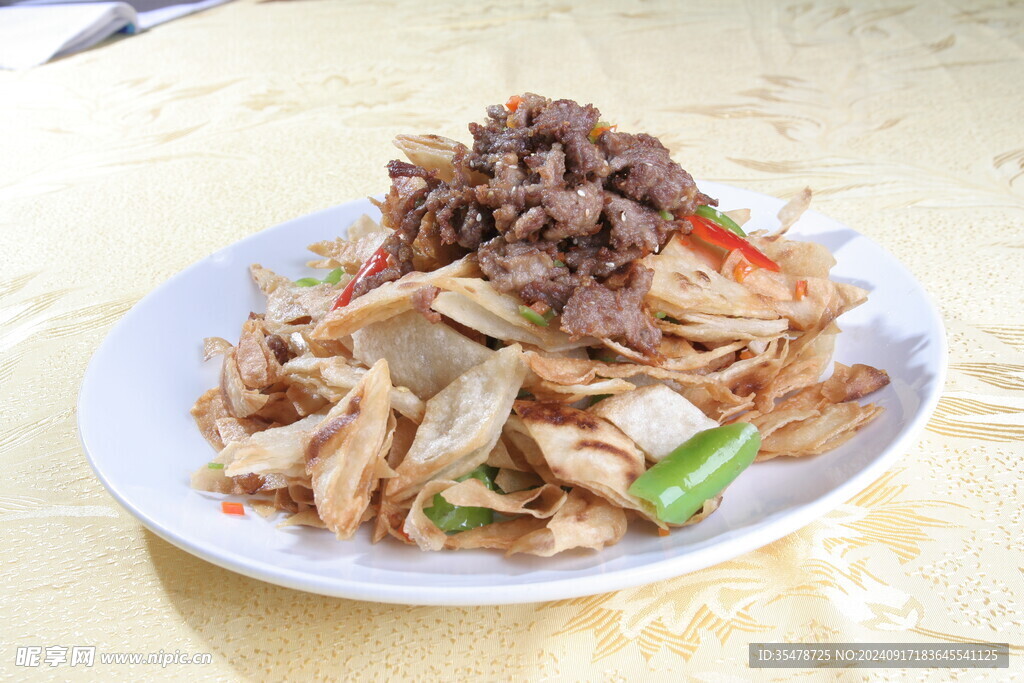 脆餅羊肉