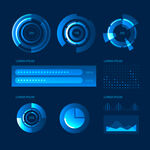 蓝色科技炫酷信息图